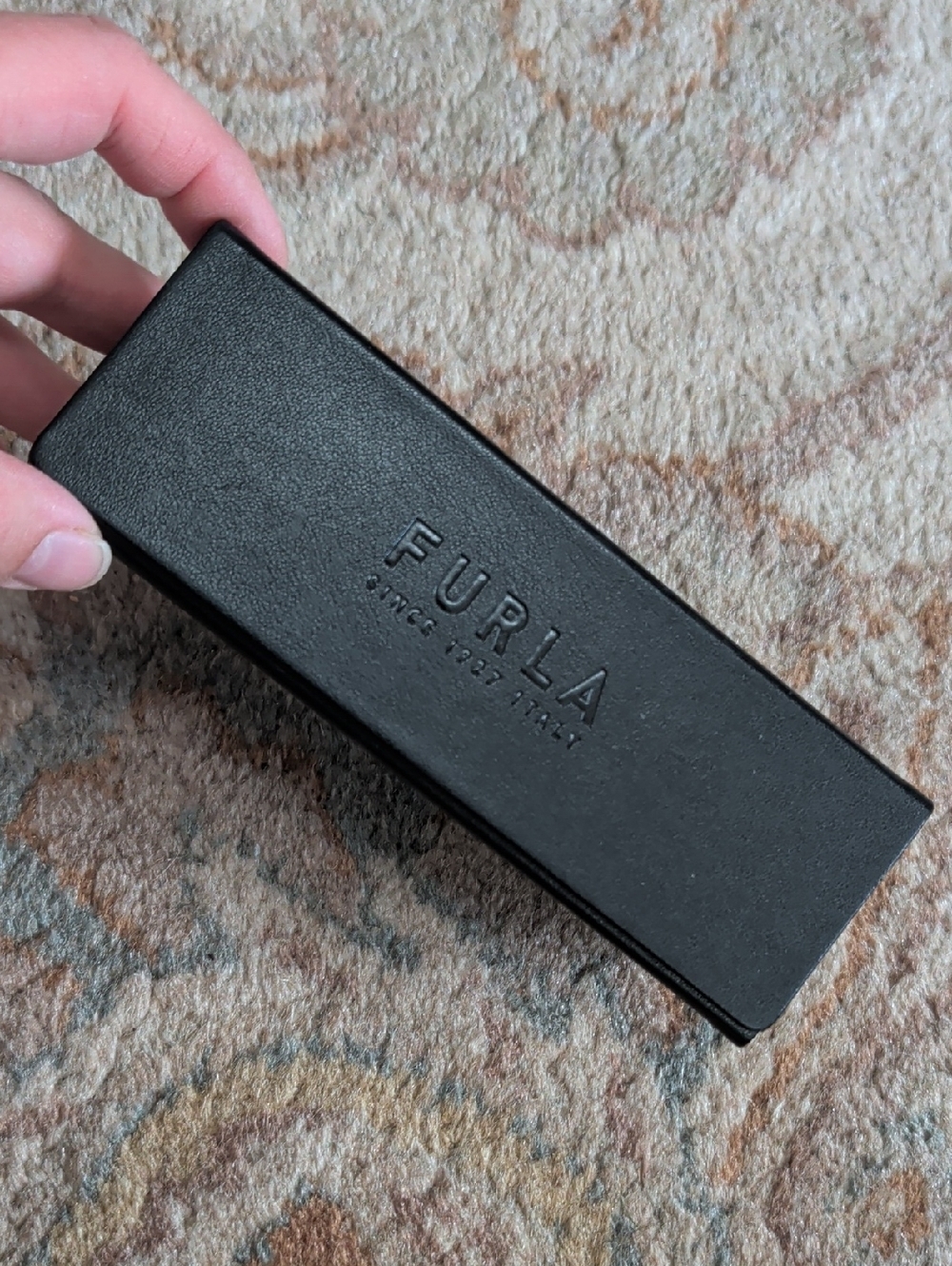 Furla Triangle Black Textured Sunglasses Eyewear Box